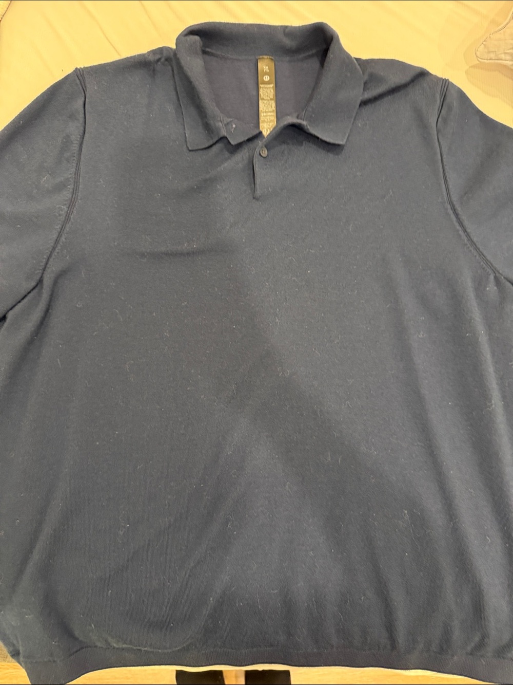 lululemon Men’s Navy Blue Short Sleeve Polo XXL